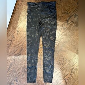 SPANX Black Camouflage Leggings